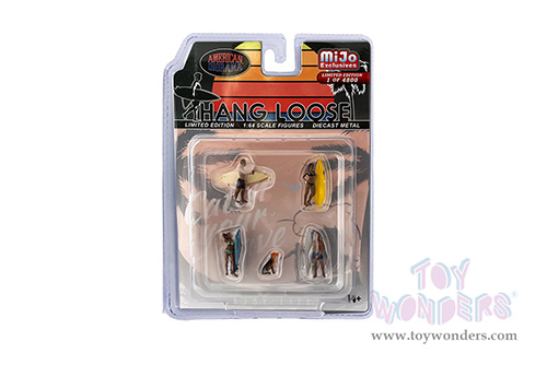 American Diorama/Mijo Exclusives - Hang Loose Figure Set (5 pc. set, 1/64 scale diecast metal, Asstd.)  AD-76500MJ