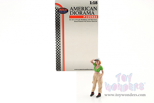 American Diorama Figurine - Hip Hop Girls Figure 1 (1/18 scale, Green/Beige) AD18101