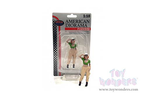 American Diorama Figurine - Hip Hop Girls Figure 1 (1/18 scale, Green/Beige) AD18101