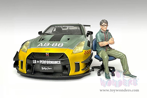 American Diorama Figurine - Premium Series | Top Tuners Figure #1 (2 pc. set, 1/24 scale, Green) ADP-70101