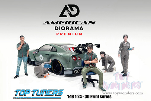 American Diorama Figurine - Premium Series | Top Tuners Figure #3 (1/24 scale, Green) ADP-70103