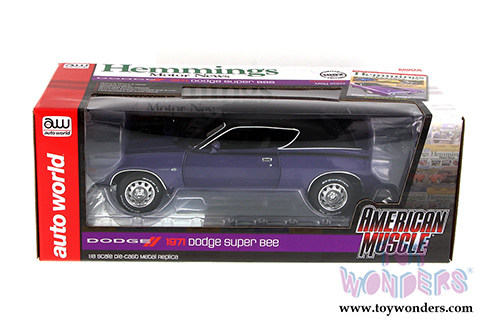 Auto World ERTL - Dodge Super Bee Hard Top (1971, 1/18 scale diecast model car, Purple) AMM1056