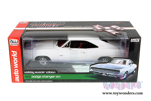 Auto World ERTL - Dodge Charger R/T Christmas Issue #2 Hard Top (1968, 1/18 scale diecast model car, White) AMM1059