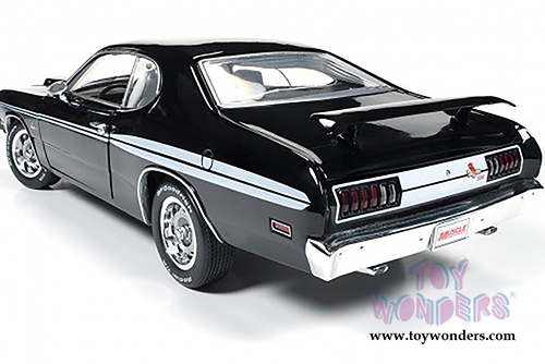 Auto World American Muscle - Hemmings Muscle Machines Dodge Demon 340 Hard Top (1971, 1/18 scale diecast model car, Black) AMM1062