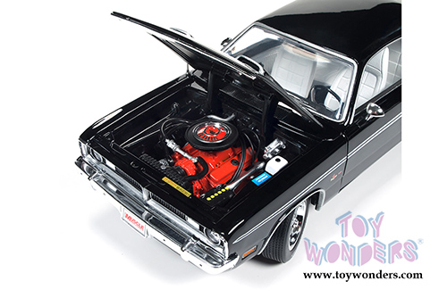 Auto World American Muscle - Hemmings Muscle Machines Dodge Demon 340 Hard Top (1971, 1/18 scale diecast model car, Black) AMM1062