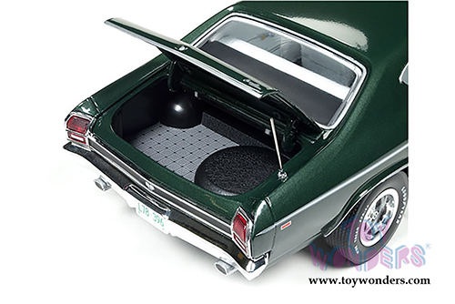 Auto World ERTL - Chevy Chevelle SS396 50th Anniversary 396 engine Hard Top (1969, 1/18 scale diecast model car, Fathom Green) AMM1064
