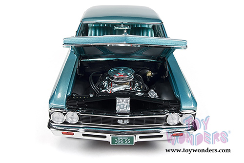 Auto World ERTL - Chevy Chevelle SS Hard Top (1966, 1/18 scale diecast model car, Artesian Turquoise) AMM1066