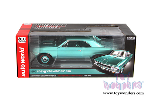 Auto World ERTL - Chevy Chevelle SS Hard Top (1966, 1/18 scale diecast model car, Artesian Turquoise) AMM1066