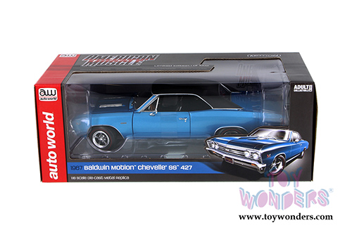 Auto World - Baldwin Motion&trade; Chevelle&reg; SS 427 Hard Top (1967, 1/18 scale diecast model car, Blue) AMM1068