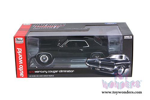Auto World - Mercury Cougar Eliminator Hard Top (1970, 1/18 scale diecast model car, Black) AMM1071