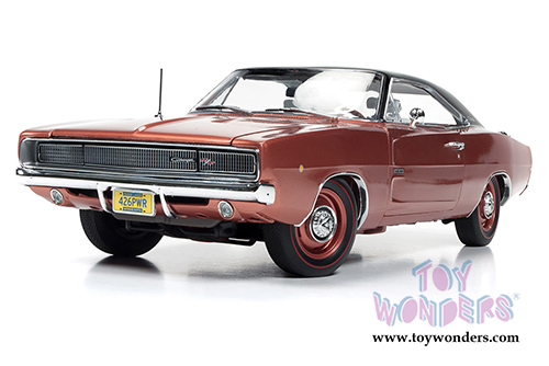 Auto World American Muscle - Hemmings Muscle Machines Dodge Charger R/T Hard Top (1968, 1/18 scale diecast model car, Bronze) AMM1075