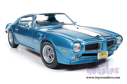 Auto World - Pontiac Firebird Trans Am Hard Top (1972, 1/18 scale diecast model car, Adriatic Blue) AMM1076