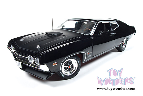 Auto World American Muscle - Ford Torino Cobra Hard Top (1970, 1/18 scale diecast model car, Gloss Black) AMM1085