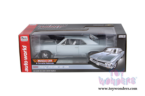 Auto World American Muscle - Chevy Chevelle SS Hard Top (1966, 1/18 scale diecast model car, Chateau Slate) AMM1090