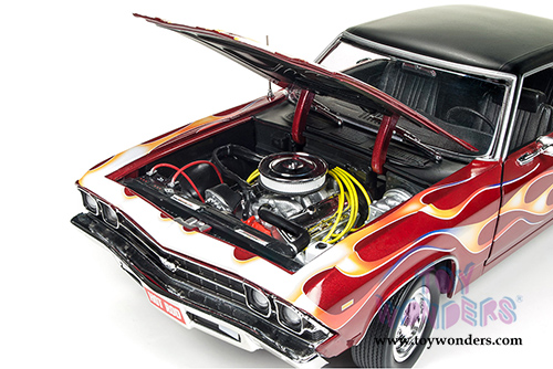 Auto World - Hot Rod Magazine | Chevy® Chevelle® SS™ 396 Hardtop (1969, 1/18 scale diecast model car, Rich Metallic Red/Black) AMM1108