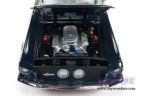 Auto World American Muscle - Hemmings Muscle Machines Ford Shelby Mustang GT 500, 50th Anniversary Hardtop (1969, 1/18 scale diecast model car, Metallic Blue) AMM1111