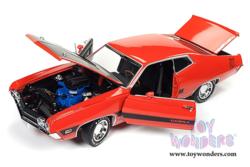Auto World American Muscle - Ford Torino Cobra Twister Hardtop (1970, 1/18 scale diecast model car, Calypso Coral) AMM1112