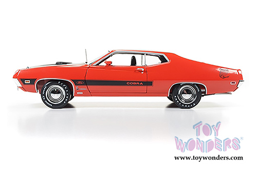 Auto World American Muscle - Ford Torino Cobra Twister Hardtop (1970, 1/18 scale diecast model car, Calypso Coral) AMM1112