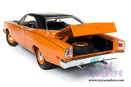 Auto World - American Muscle | Plymouth Road Runner Hard Top Looney Tunes&trade; 50th Anniversary (1969, 1/18 scale diecast model car, Omaha Orange) AMM1131