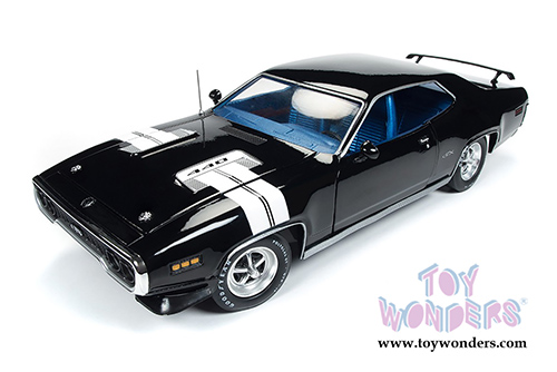 Auto World - American Muscle | Plymouth GTX Hardtop (1971, 1/18 scale diecast model car, Black Velvet) AMM1133