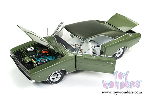 Auto World American Muscle - Dodge Charger R/T Hard Top Class of '68 (1968, 1/18 scale diecast model car, Medium Green Metallic) AMM1140