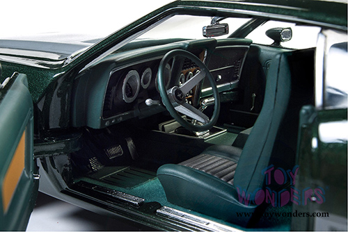 Auto World - American Muscle | Hot Rod Power Tour Ford Mustang Mach 1 (1973, 1/18 scale diecast model car, Dark Green) AMM1144
