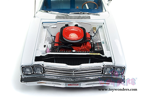 Auto World American Muscle - Hemmings Muscle Machines | Plymouth Roadrunner Hardtop Looney Tunes&trade; (1969½, 1/18 scale diecast model car, White) AMM1147