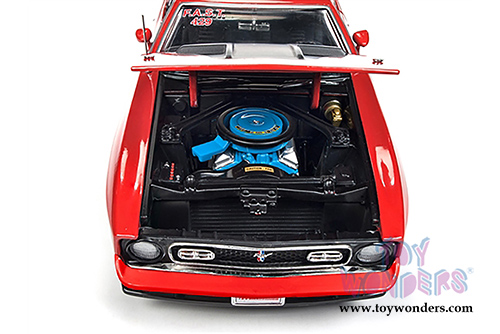 Auto World American Muscle - Hemmings Muscle Machines | Ford Mustang Mach 1 Hardtop (1971, 1/18 scale diecast model car, Bright Red) AMM1150