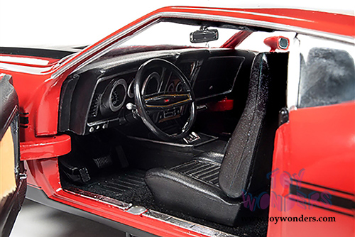 Auto World American Muscle - Hemmings Muscle Machines | Ford Mustang Mach 1 Hardtop (1971, 1/18 scale diecast model car, Bright Red) AMM1150