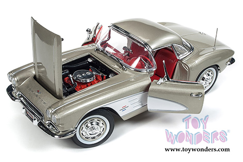 Auto World American Muscle - Chevy&reg; Corvette&reg; Hardtop Muscle Car & Corvette Nationals (MCACN) (1961, 1/18 scale diecast model car, Fawn Beige) AMM1151