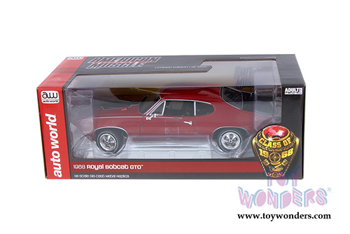 Auto World - American Muscle | Pontiac&reg; Royal Bobcat GTO&trade; Hardtop Class of '68 (1968, 1/18 scale diecast model car, Solar Red) AMM1153