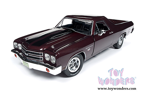Auto World - American Muscle | Chevrolet&reg; El Camino&trade; 100th Anniversary (1970, 1/18 scale diecast model car, Black Cherry) AMM1161