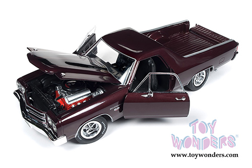 Auto World - American Muscle | Chevrolet&reg; El Camino&trade; 100th Anniversary (1970, 1/18 scale diecast model car, Black Cherry) AMM1161