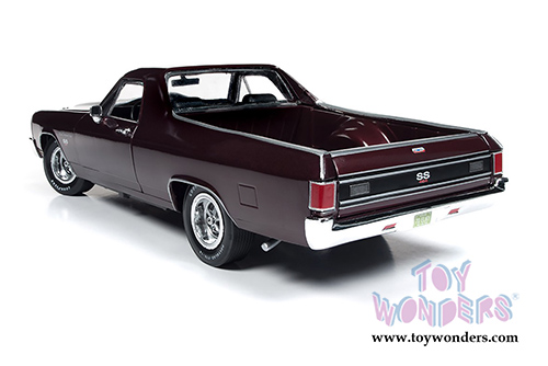 Auto World - American Muscle | Chevrolet&reg; El Camino&trade; 100th Anniversary (1970, 1/18 scale diecast model car, Black Cherry) AMM1161