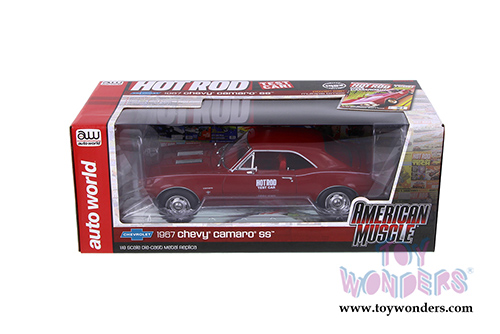 Auto World - Hot Rod Magazine | Chevrolet&reg; Camaro&reg; SS&trade; Hardtop (1967, 1/18 scale diecast model car, Bolero Red) AMM1163