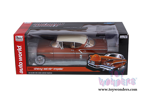 Auto World - American Muscle | Chevrolet&reg; Bel Air&reg; Impala&trade; Hardtop (1958, 1/18 scale diecast model car, Sierra Gold) AMM1164