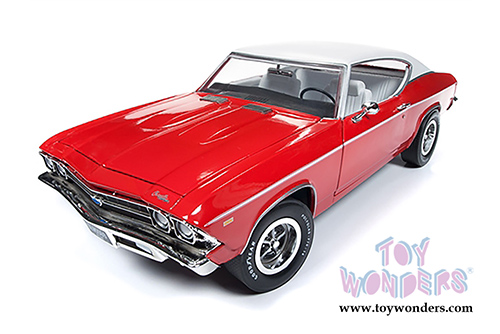 Auto World - American Muscle | Chevrolet&reg; Chevelle&trade; COPO 427 Hardtop Class of '69 50th Anniversary (1969, 1/18 scale diecast model car, Red) AMM1169