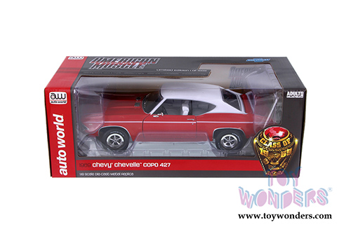 Auto World - American Muscle | Chevrolet&reg; Chevelle&trade; COPO 427 Hardtop Class of '69 50th Anniversary (1969, 1/18 scale diecast model car, Red) AMM1169