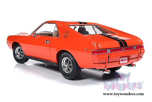 Auto World American Muscle - Hemmings Muscle Machines | AMC AMX Hardtop (1969, 1/18 scale diecast model car, Big Bad Orange) AMM1170