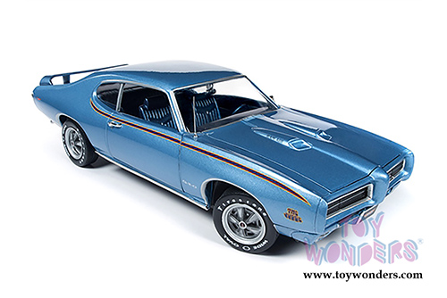 Auto World - American Muscle | Pontiac® GTO™ Muscle Car & Corvette Nationals (MCACN) 10th Anniversary (1969, 1/18 scale diecast model car, Warwick Blue) AMM1171