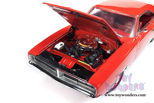 Auto World - American Muscle | Dodge Charger R/T Hardtop Class of '69 50th Anniversary (1969, 1/18 scale diecast model car, Charger Red) AMM1174