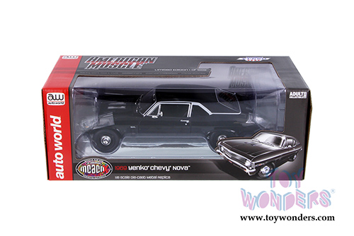 Auto World American Muscle - Yenko&reg; Chevy&reg; Nova&trade; Hardtop Muscle Car & Corvette Nationals (MCACN) 10th Anniversary (1969, 1/18 scale diecast model car, Black) AMM1178