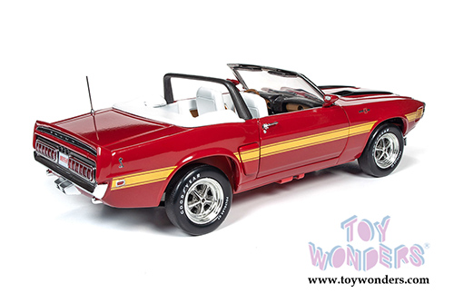 Auto World American Muscle - Hemmings Muscle Machines | Shelby GT500&reg; Convertible (1970, 1/18 scale diecast model car, Apple Red/Black/Yellow) AMM1187