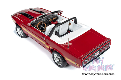 Auto World American Muscle - Hemmings Muscle Machines | Shelby GT500&reg; Convertible (1970, 1/18 scale diecast model car, Apple Red/Black/Yellow) AMM1187