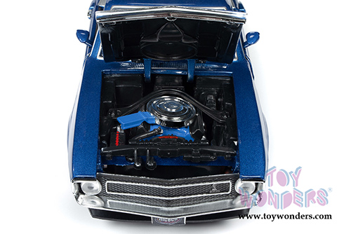 Auto World - Ford Mustang Shelby&reg; GT-350 Fastback Pilot Car Hardtop Muscle Car & Corvette Nationals (MCACN) 50th Anniversary of the Boss Engines (1969-2019) (1969, 1/18 scale diecast model car, Acapulco Blue w/Black)  AMM1188