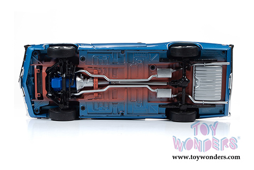 Auto World American Muscle - Hemmings Muscle Machines Ford Torino Cobra Hardtop (1970, 1/18 scale diecast model car, Metallic Blue/Black) AMM1189