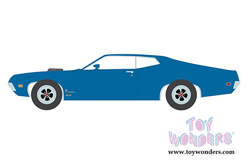 Auto World American Muscle - Hemmings Muscle Machines Ford Torino Cobra Hardtop (1970, 1/18 scale diecast model car, Metallic Blue/Black) AMM1189