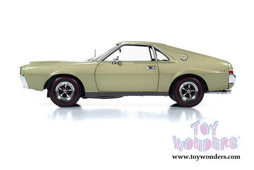 Auto World American Muscle -  AMC AMX Muscle Car & Corvette Nationals (MCACN) (1968, 1/18,1/64 scale diecast model car, Light Green Metallic) AMM1214