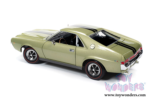 Auto World American Muscle -  AMC AMX Muscle Car & Corvette Nationals (MCACN) (1968, 1/18,1/64 scale diecast model car, Light Green Metallic) AMM1214