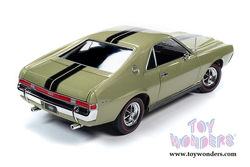 Auto World American Muscle -  AMC AMX Muscle Car & Corvette Nationals (MCACN) (1968, 1/18,1/64 scale diecast model car, Light Green Metallic) AMM1214